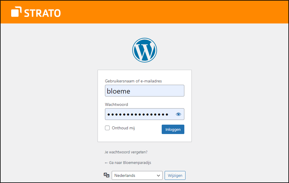 WP Backend-Login WP Backend-Login