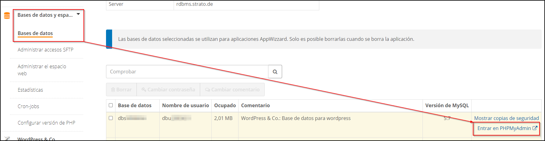 Entrar PHPMyAdmin Entrar PHPMyAdmin