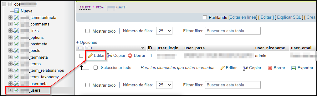 Editar users Editar users
