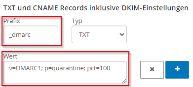 DMARC Wert DMARC Wert