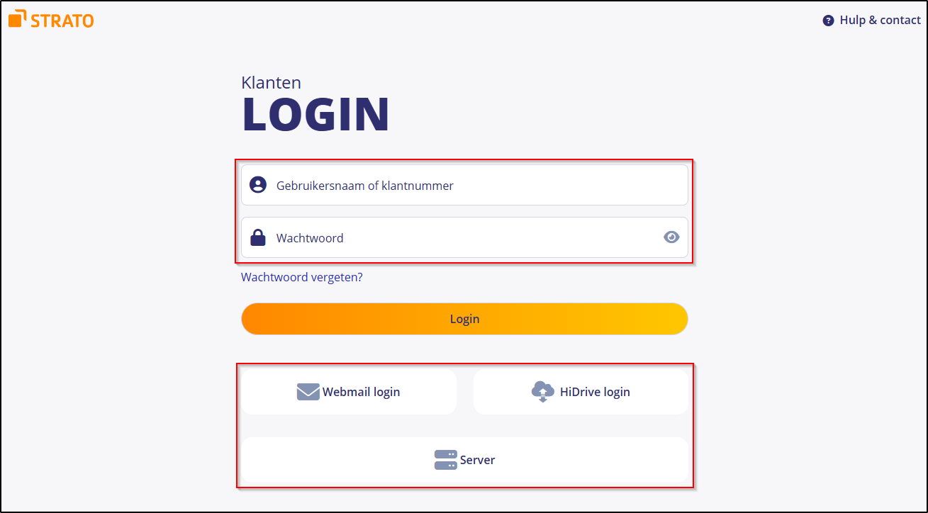 Klanten-Login Aanmelding Klanten-Login Aanmelding