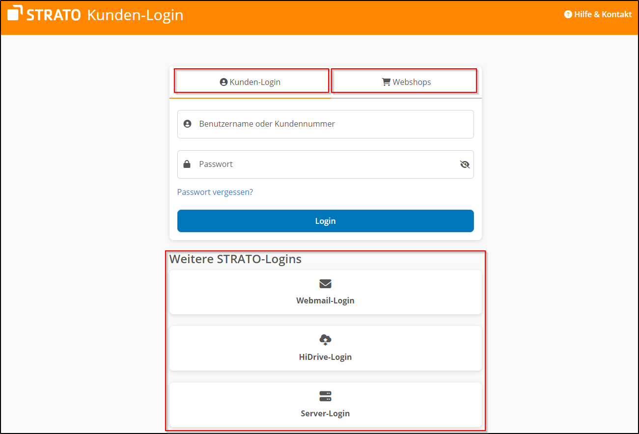 Loginmaske Kundenbereich Loginmaske Kundenbereich