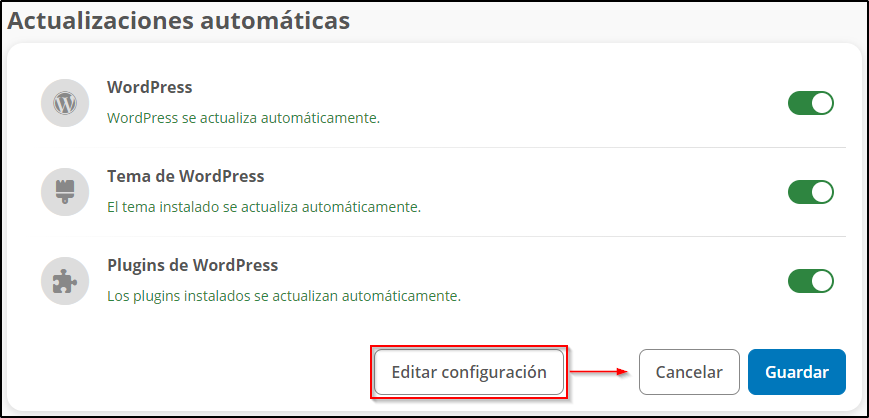 Actualizaciones Auto Actualizaciones Auto