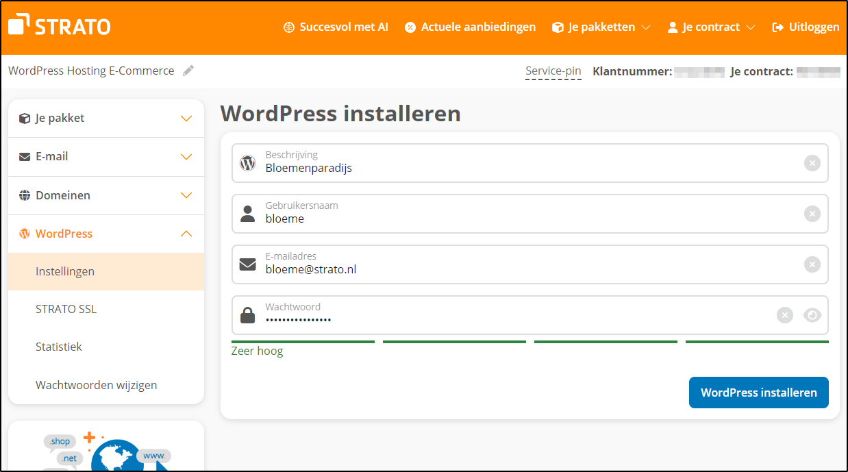 WordPress Installatie WordPress Installatie