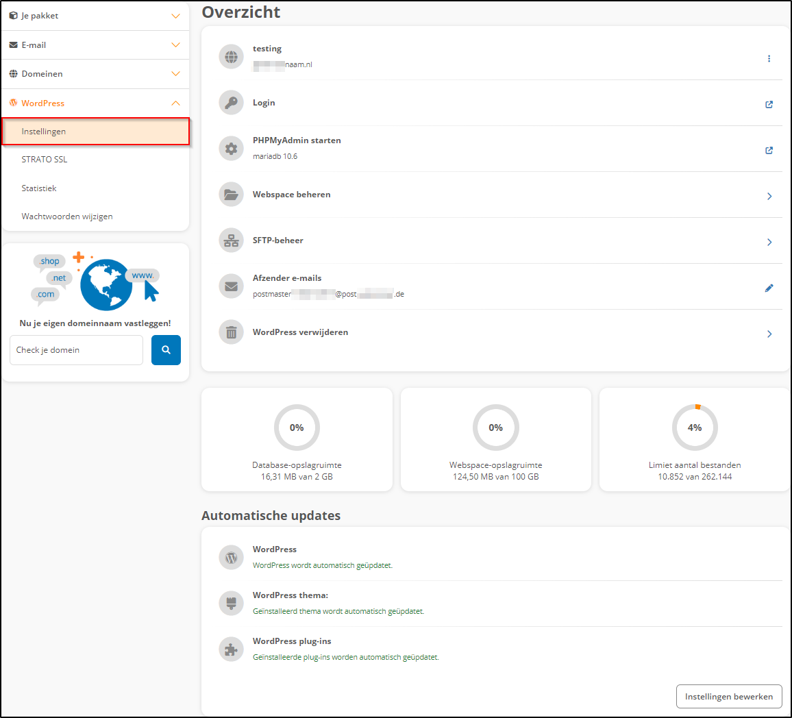 WordPress Instellingen WordPress Instellingen