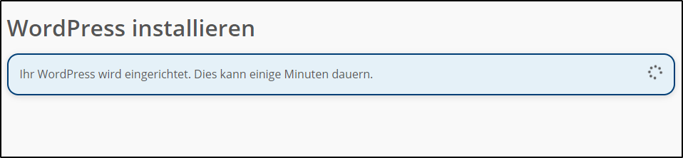 Installationsprozess Installationsprozess