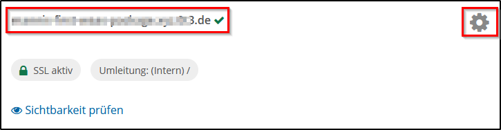 Domainverwaltung Domainverwaltung