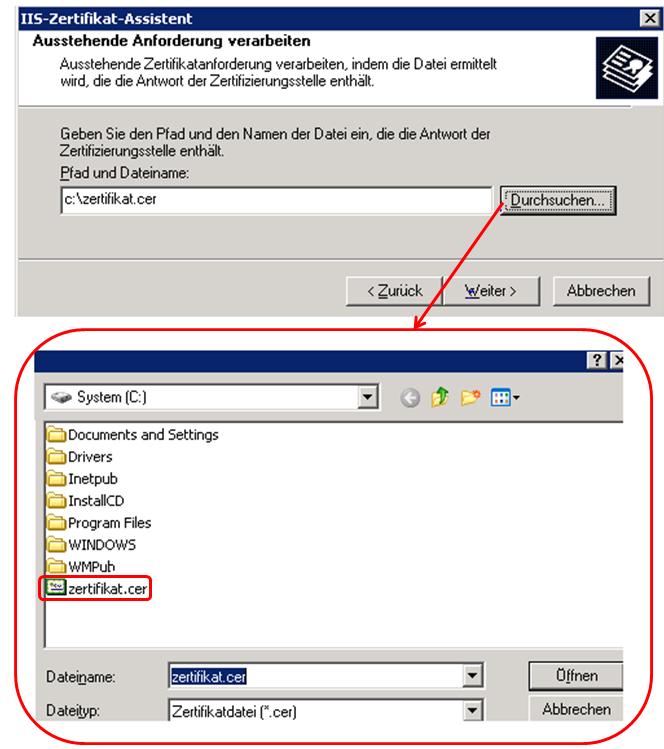 So Richten Sie Ein Ssl Zertifikat Unter Windows Server 2003 Ein