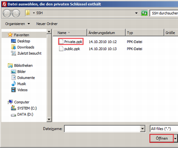 where is filezilla ssh key where is filezilla ssh key