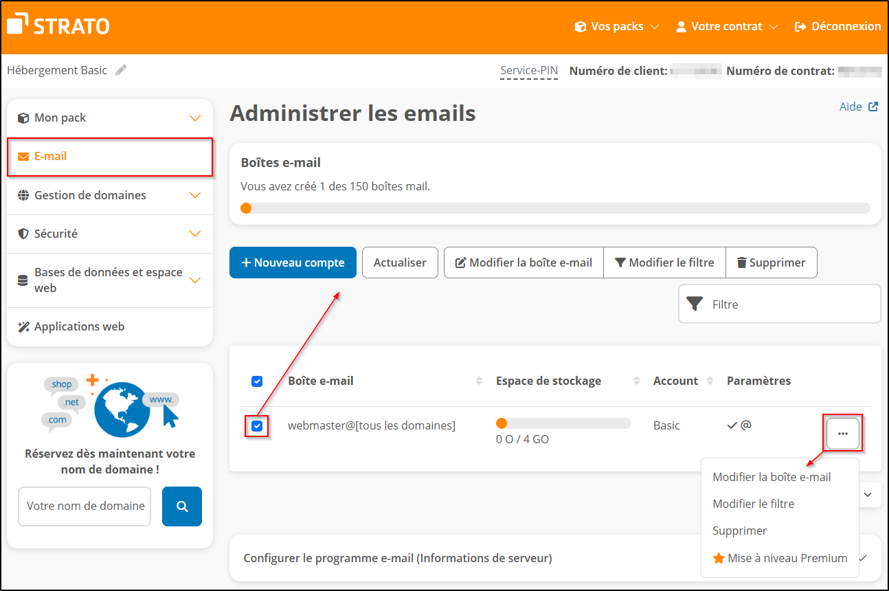 Administrer les emails Administrer les emails