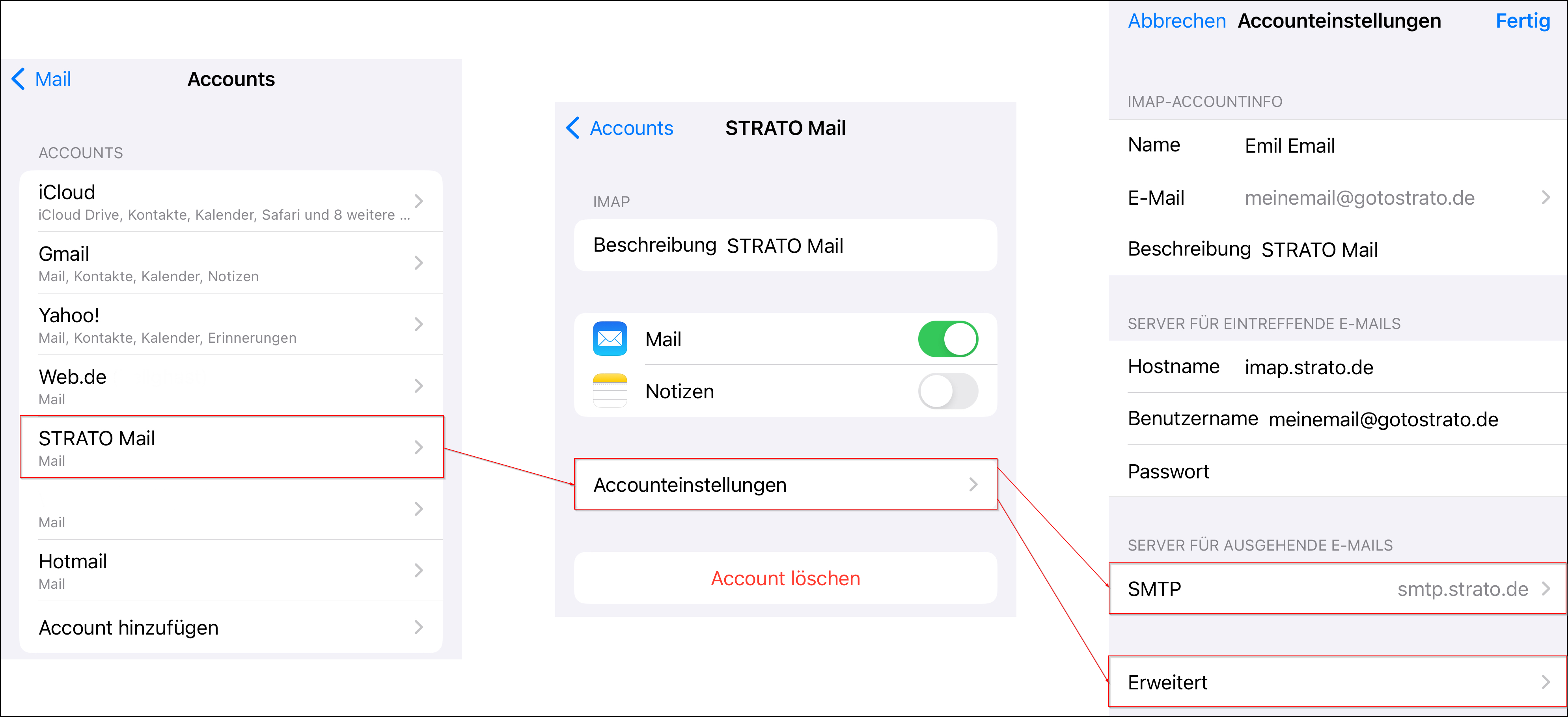 Mail-Einstellungen (iPhone) Mail-Einstellungen (iPhone)