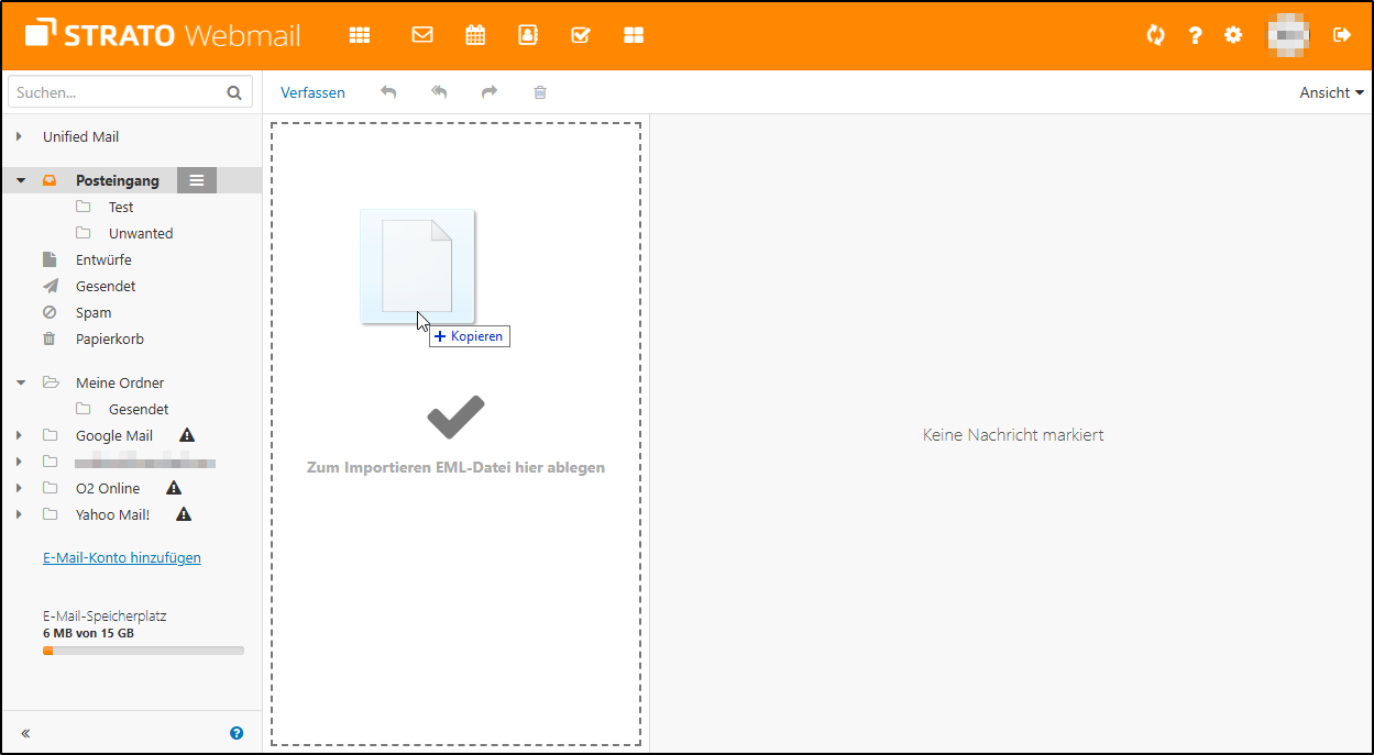 Webmail-Import