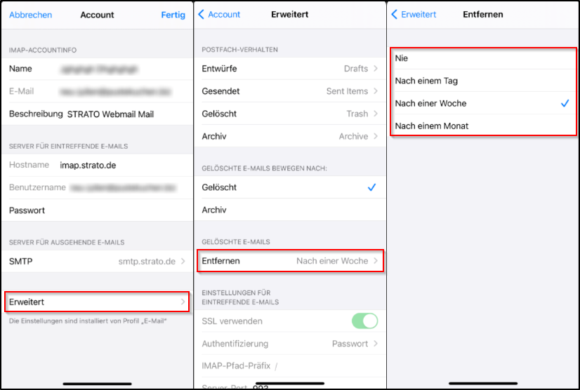 iOS E-Mails automatisch entfernen iOS E-Mails automatisch entfernen