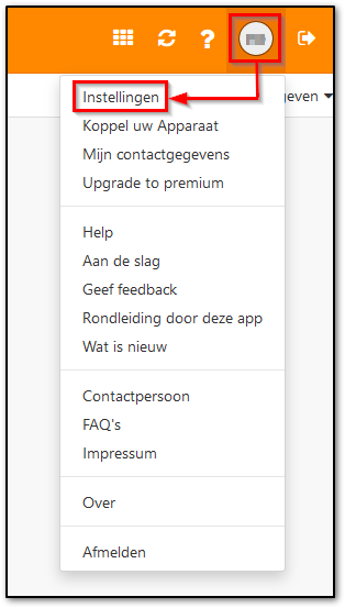 instellingen instelllingen