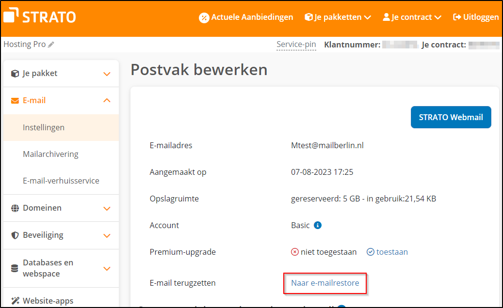 Naar e-mailrestore Naar e-mailrestore