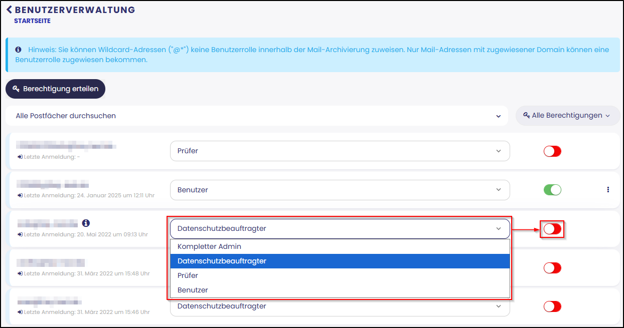 Berechtigung verwalten Berechtigung verwalten
