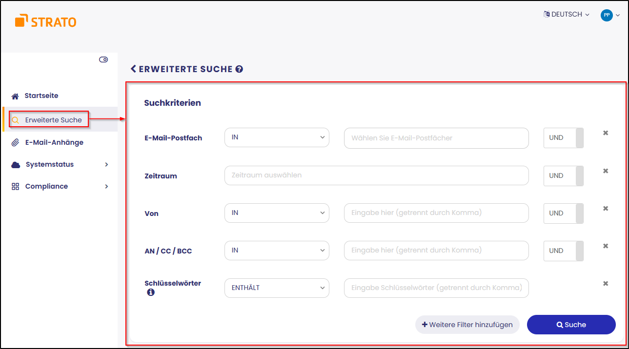 Erweiterte Suche Erweiterte Suche