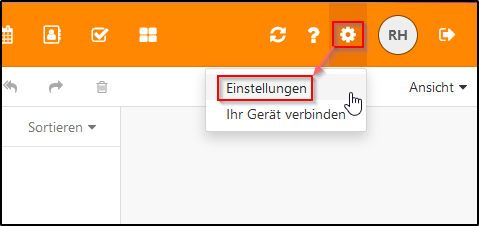 Einstellungen Webmail Einstellungen Webmail