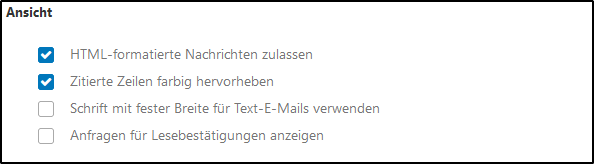 E-Mail Ansicht E-Mail Ansicht