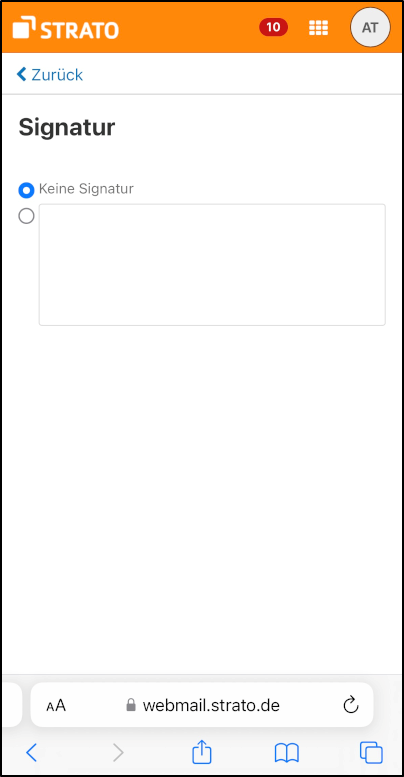 Webmail Signatur Smartphone Webmail Signatur Smartphone