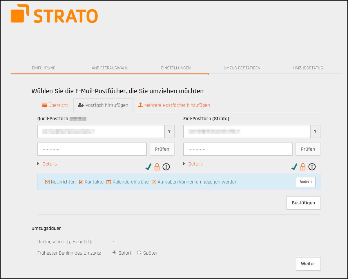 FAQ Externes EMailPostfach zu STRATO umziehen STRATO