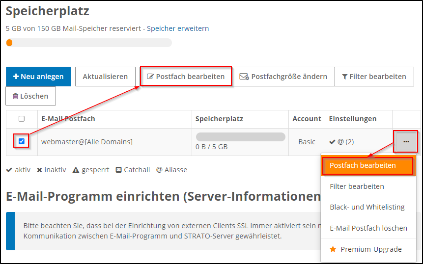 Gelöschte EMails wiederherstellen STRATO