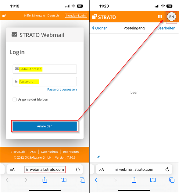 strato mail iphone funktioniert nicht
