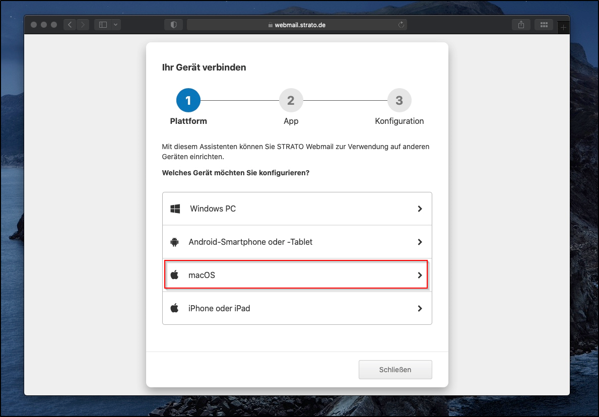 Mac Plattformauswahl Mac Plattformauswahl
