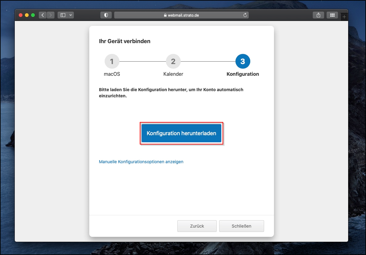 Mac Konfiguration laden Mac Konfiguration laden