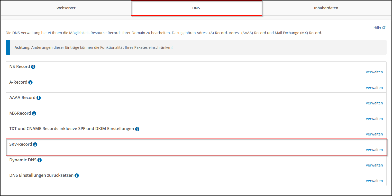 SRV Record SRV Record