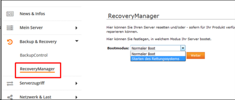Reboot Vom V Server Bootfestigkeit Uberprufen Strato