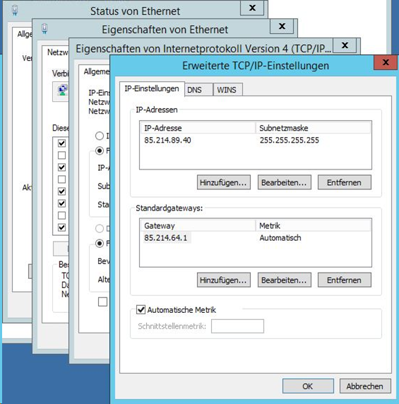 Konfigurieren der 2. IP-Adresse für Ihren Server | STRATO