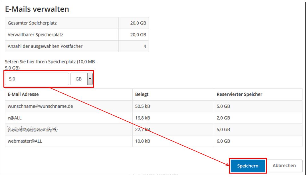 Flexibler Mailspace: Die Postfachgröße ändern | STRATO