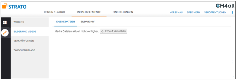 Homepage Baukasten Auf Bilder Und Videos Zugreifen Strato