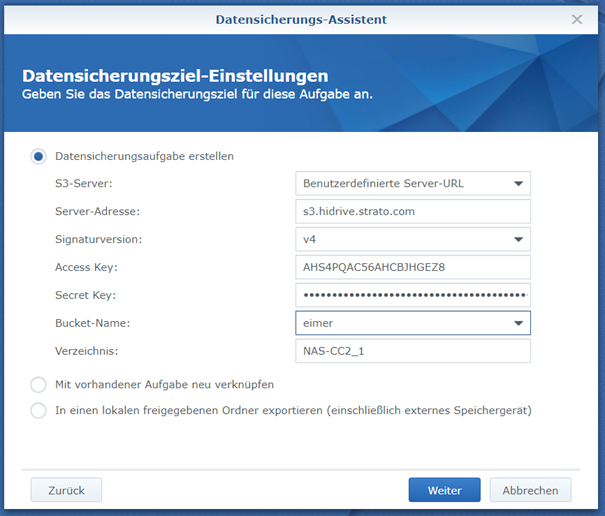 NAS Datensicherung mit HiDrive S3 | STRATO