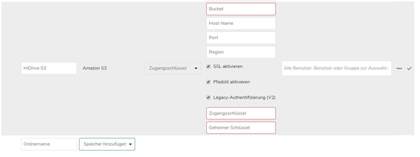 HiDrive S3 als externen Speicher an NextCloud