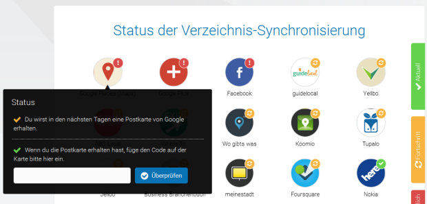 Die Verifizierungspostkarte von Google kommt nicht bei uns an. Was kann ich tun?-1.png