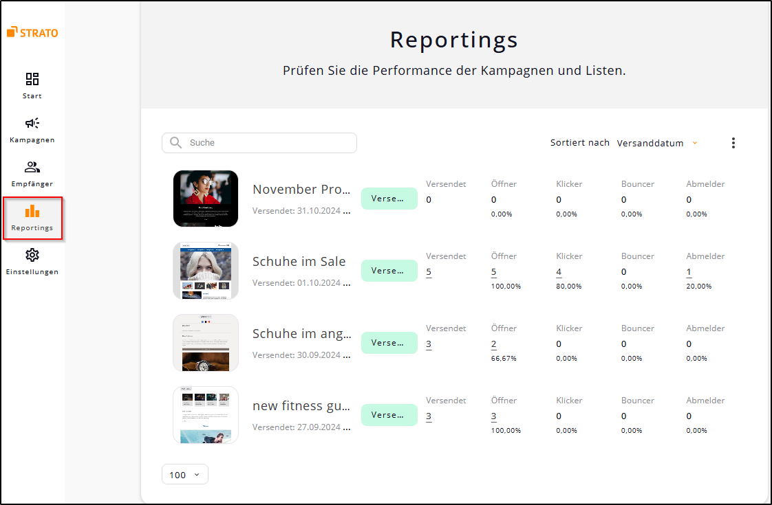 Reportings Reportings