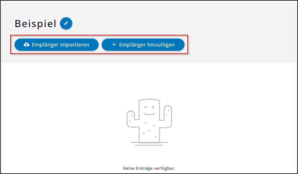 Empfängerauswahl Empfängerauswahl