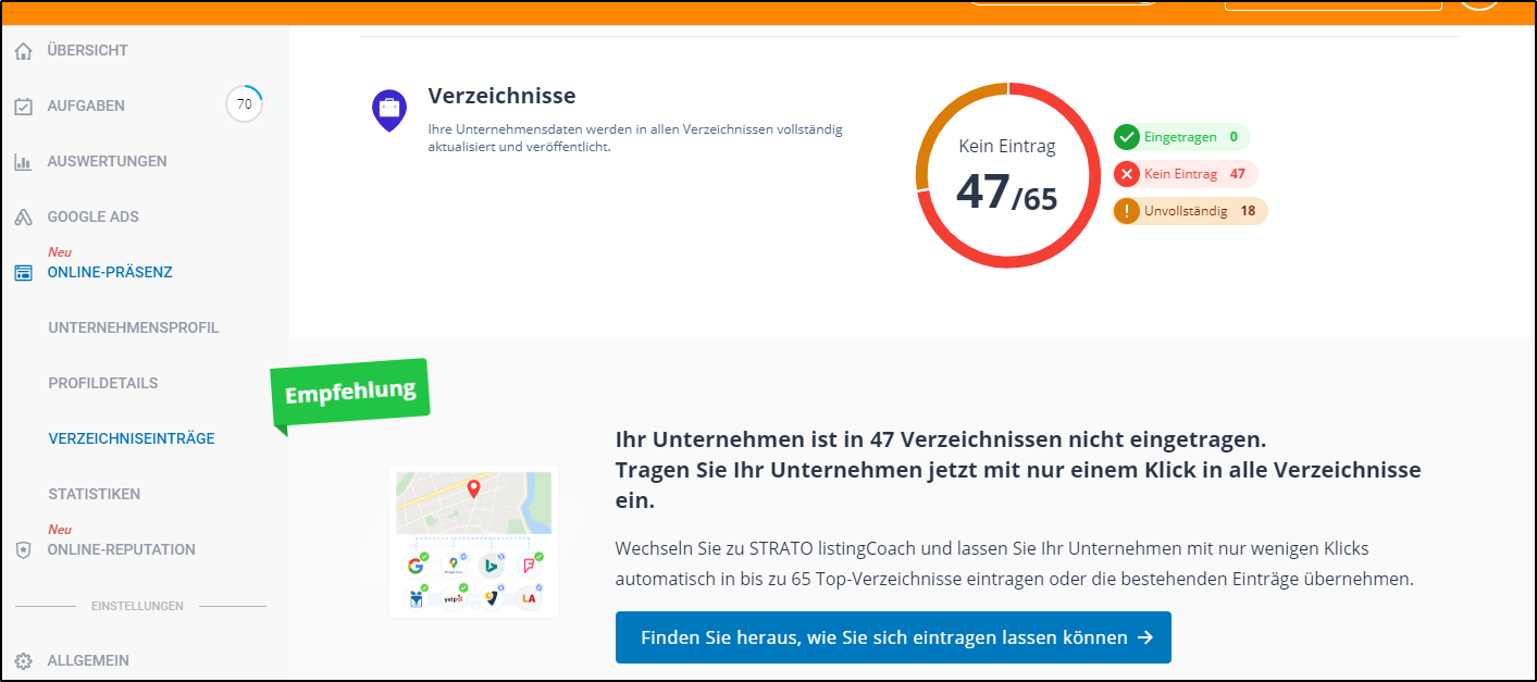 Verzeichnisse listingCoach Verzeichnisse listingCoach