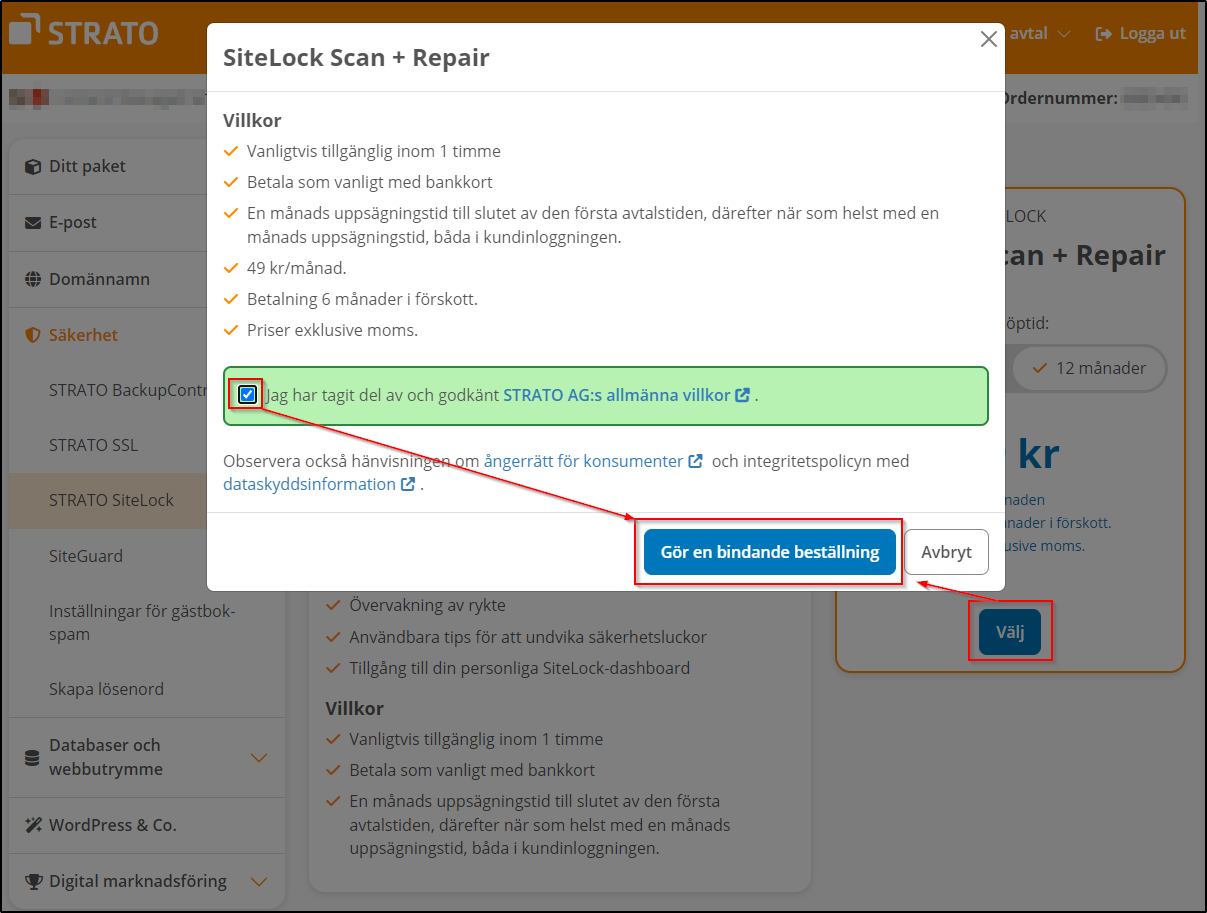 SiteLock Välj Scan+Repair SiteLock Välj Scan+Repair