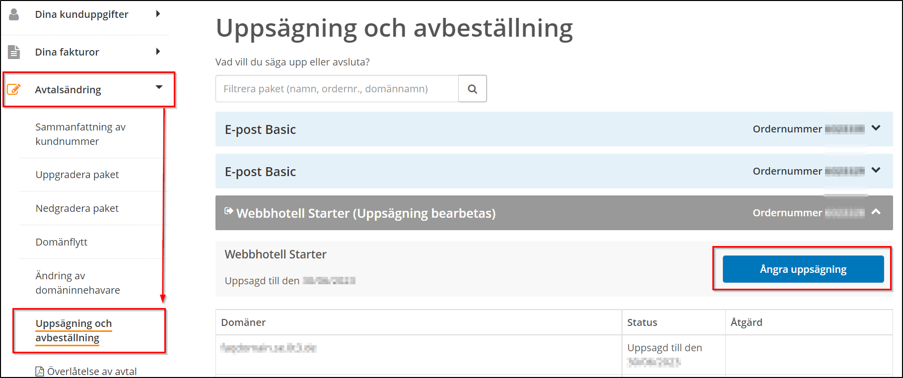 hur funkar uppsägning STRATO