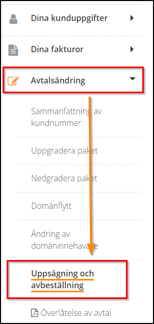 <strong>Uppsägning</strong> <strong>Uppsägning</strong>