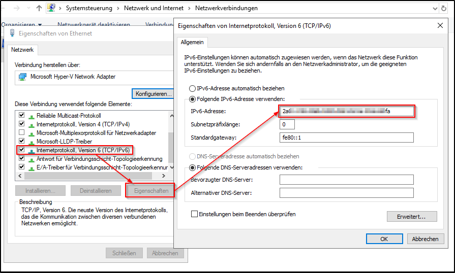 Properties-ipv6 Properties-ipv6