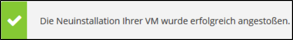 Installation gestartet Installation gestartet