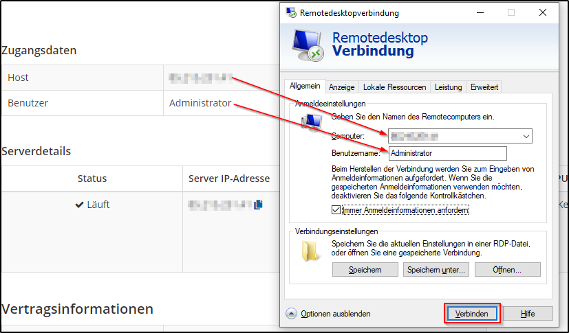 RDP-Verbindung RDP-Verbindung