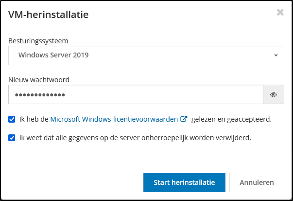 herinstallatie herinstallatie