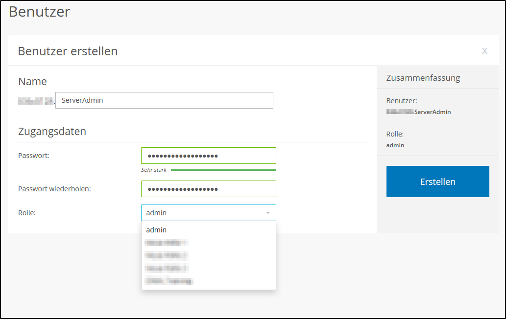 Cloud Panel Benutzer erstellen Cloud Panel Benutzer erstellen