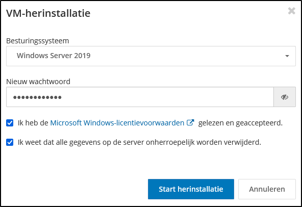 vm-herinstallatatie vm-herinstallatatie