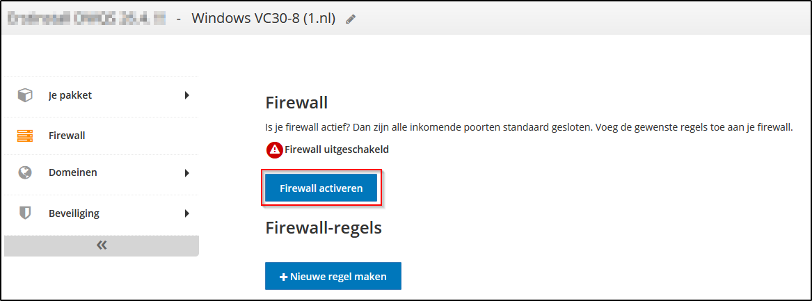 firewall inschakelen firewall inschakelen